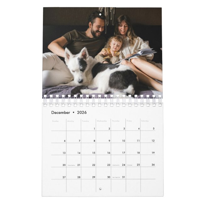 Anpassadets fotofamiljkalender kalender (Dec 2026)