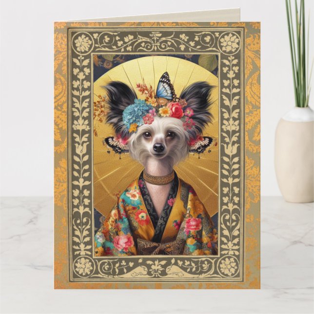 Anpassadets fotokort - kinesiska bestulna Hund Kort (Framsida)