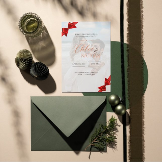 Anpassadets fotoutbjudan till jul Bröllop Inbjudningar (Skapare uppladdad)