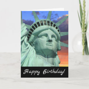 ANPASSADETS FRIHETSGUDINNAN BIRTHDAG KORT