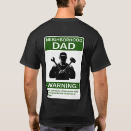 Anpassadets grannskap Pappa Grönt Front & Back T Shirt
