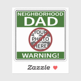 Anpassadets grannskap Pappa undertecknar Grönt X Klistermärken