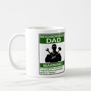 Anpassadets grannskap Pappa Varning Grönt Kaffemugg