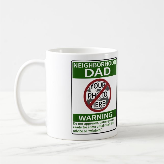 Anpassadets grannskap Pappa Varning Xd Out-Grönt Kaffemugg (Vänster)