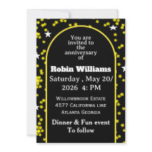 Anpassadets jubileumsinbjudan | Redigerbar