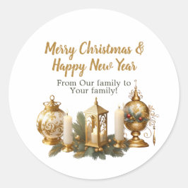 Anpassadets julönskan runt klistermärke