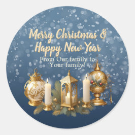 Anpassadets julönskan runt klistermärke