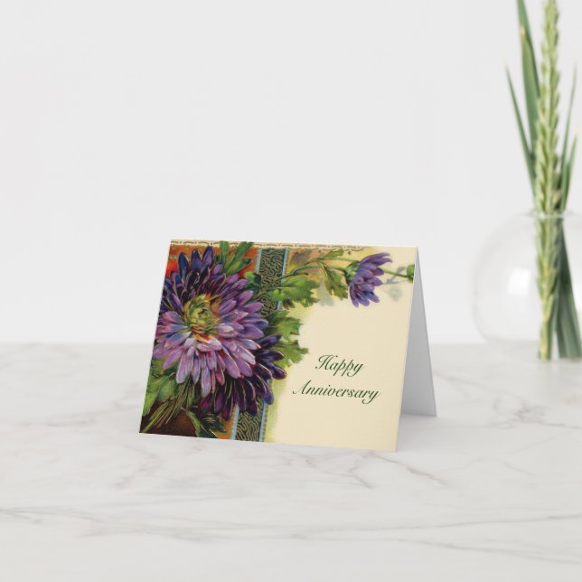 Anpassadets Lila Blomkort - lägg till texten. Kort (Framsida)