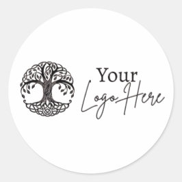 Anpassadets Logotyp-etikett Runt Klistermärke