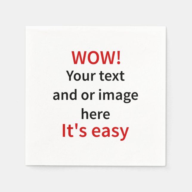 Anpassadets mall gör dig till egen pappersservett (Framsidan)