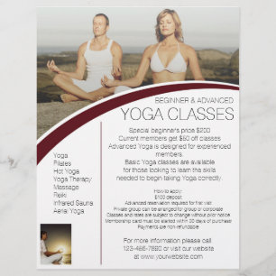 Anpassadets meditation Yoga-flygare Reklamblad