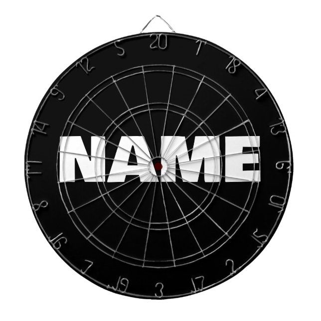 Anpassadets minimalistiska initialer namn darttavla (Framsidan)