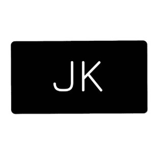 Anpassadets minimalistiska initialer namn fraktsedel