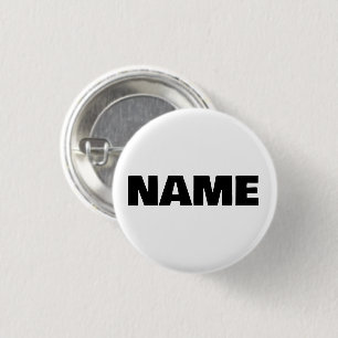 Anpassadets minimalistiska initialer namn knapp