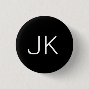 Anpassadets minimalistiska initialer namn knapp