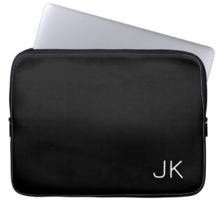 Anpassadets minimalistiska initialer namn laptop fodral