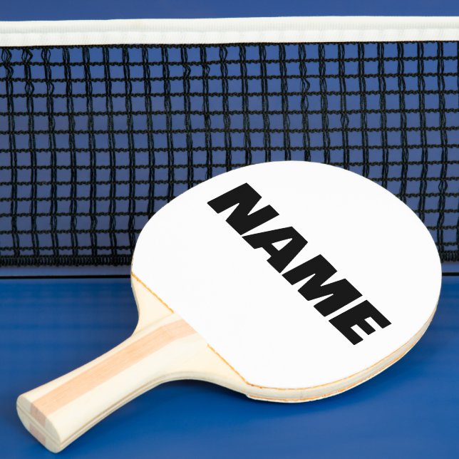 Anpassadets minimalistiska initialer namn pingisracket (Insitu)