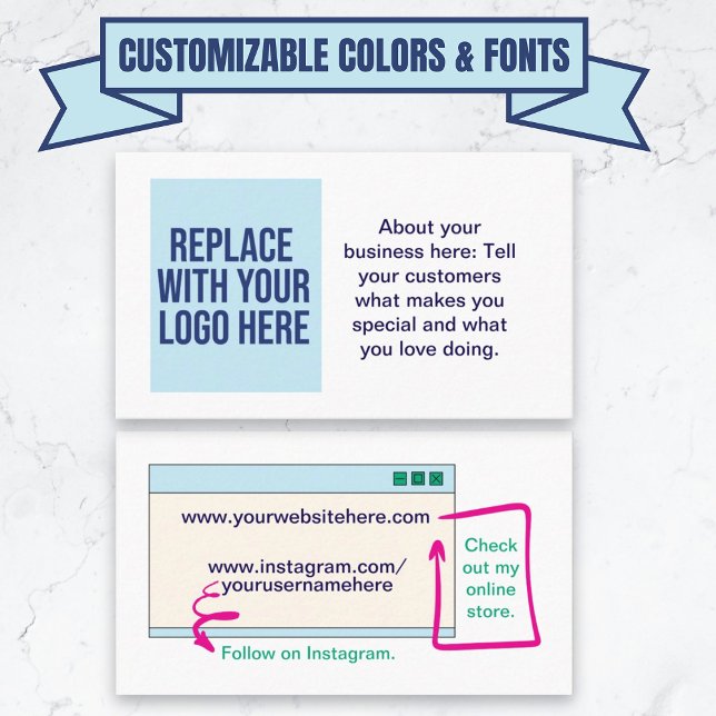 Anpassadets moderna Affärskort Visitkort (Customizable Modern Business Card)