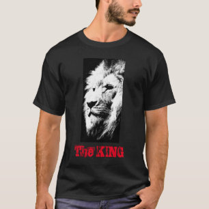 Anpassadets moderna Elegant - svart popup-Lejon T Shirt