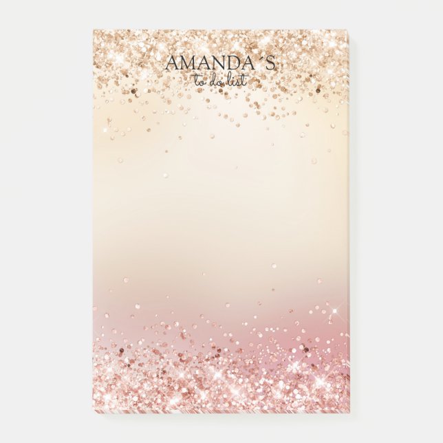 Anpassadets moderna Glitter-post-it-anteckningar Post-it Block (Framsida)
