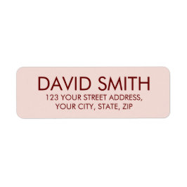 Anpassadets moderna minimalistiska returadress etikett