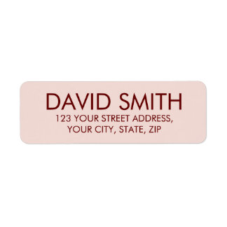 Anpassadets moderna minimalistiska returadress etikett