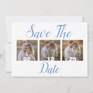 Anpassadets moderna Spara datum med foton Inbjudningar