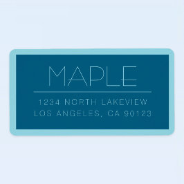 Anpassadets moderna text | Ocean & Robin Egg Blue Adressetikett