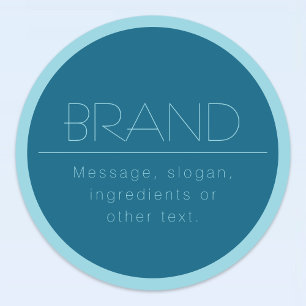 Anpassadets moderna text Ocean & Robin Egg Blue Klistermärke