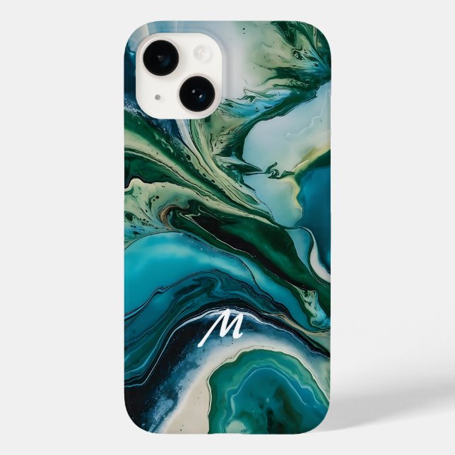 Anpassadets monogrammade marmorharts design (Baksida)