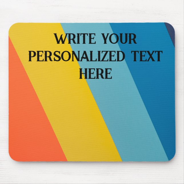 Anpassadets multifärgad-musknapp musmatta (Framsidan)