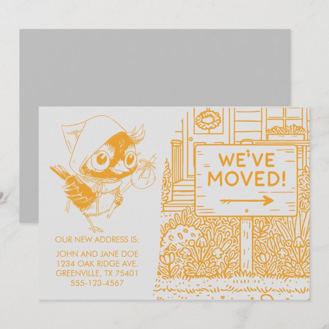 Anpassadets nya hemmeddelande Adress Meddelande (Fram/baksida)