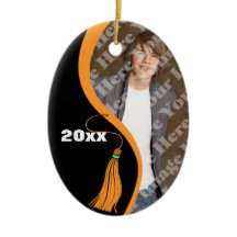 Anpassadets Orange Wave Studenten Ornament