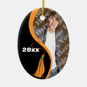 Anpassadets Orange Wave Studenten Ornament