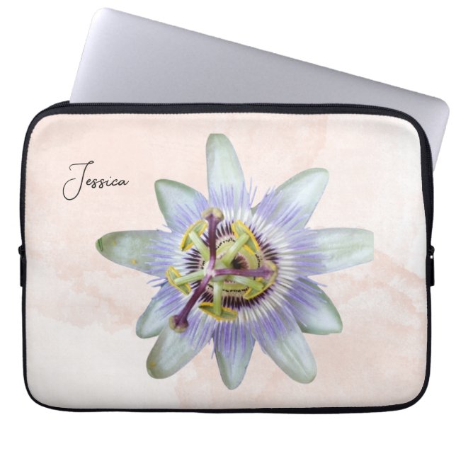 Anpassadets passionsblomma laptop fodral (Framsidan)