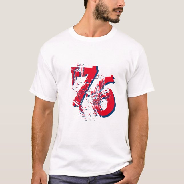 anpassadets personlig 76 t-shirt (Framsida)