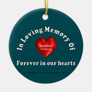 Anpassadets Personlig Memorial Julgransprydnad Keramik