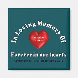 Anpassadets Personlig Memorial Magnet