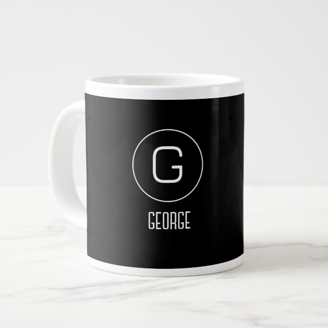 Anpassadets personliga namn logotyp jumbo mugg (Framsida vänster)