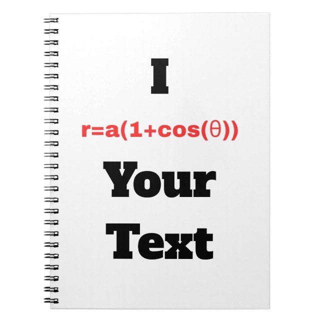 Anpassadets Polar Ekvation (I Heart) Anteckningsbok (Framsidan)
