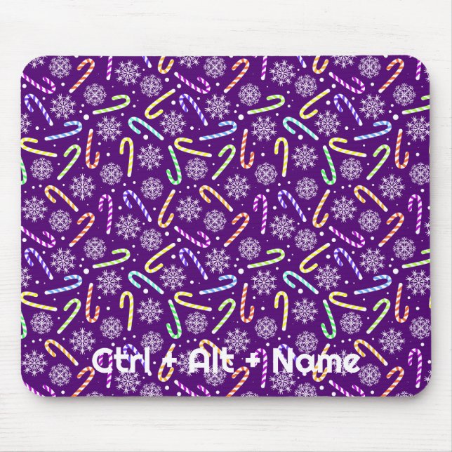 Anpassadets Polkagrisar och Snöflingor på Lilan Musmatta (Framsidan)