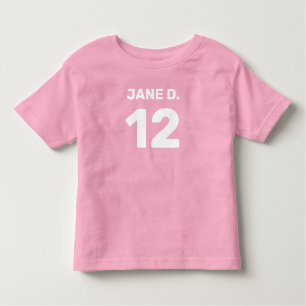 Anpassadets rosa (fram- och bakdesign) spädbarn t shirt