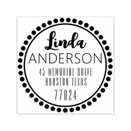 Anpassadets självhäftande 1,5-tums x1,5-tums Frimä Självfärgande Stämpel