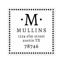 Anpassadets självhäftande 1,5-tums x1,5-tums Frimä Självfärgande Stämpel