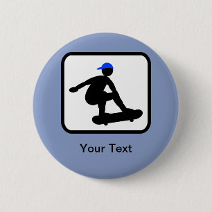 Anpassadets Skater på Skateboard-Logotyp Knapp