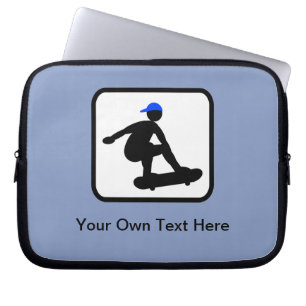 Anpassadets Skater på Skateboard-Logotyp Laptop Sleeve