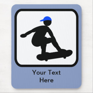 Anpassadets Skater på Skateboard-Logotyp Musmatta