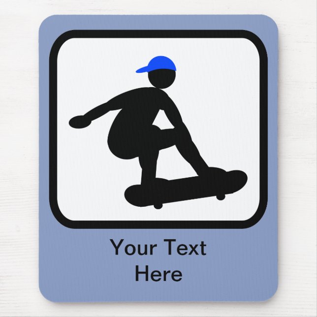 Anpassadets Skater på Skateboard-Logotyp Musmatta (Framsidan)