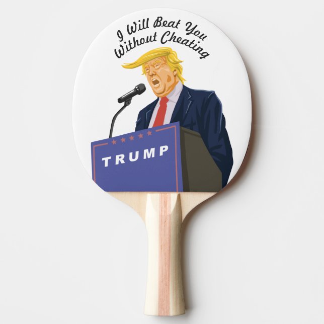 Anpassadets talman Trump Beat dig Pingisracket (Framsidan)