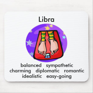 Anpassadets Tecknad Libra-skalor har zodiak Musmatta